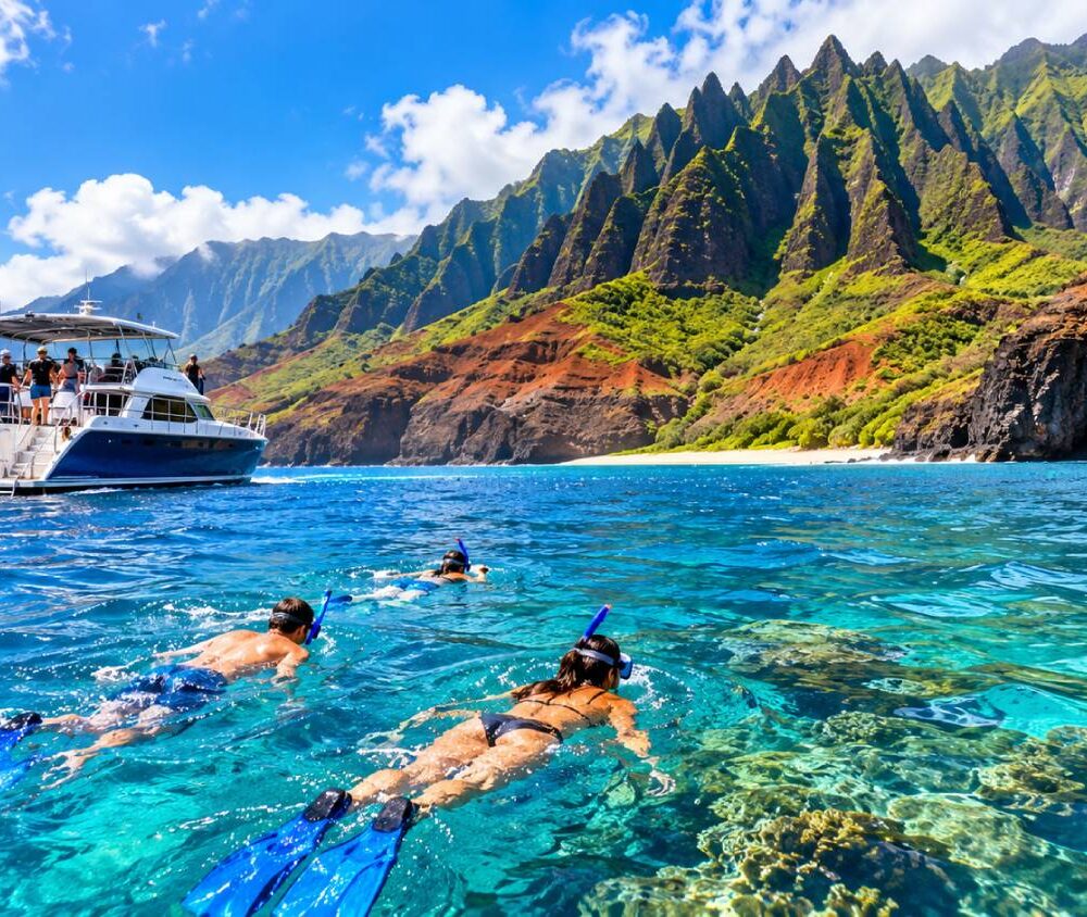 Na Pali Coast snorkeling boat tour
